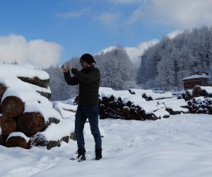 Domaniç Kocayayla kar manzarası ile ziyaretçilerini bekliyor