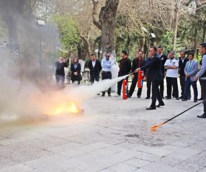 Gaziantep Öğretmenevi’nde yangın söndürme eğitimi verildi