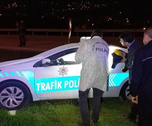 Samsun’da maket trafik polis araçlarının tepe lambalarını çaldılar