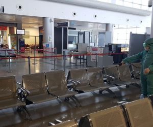 Şerafettin Elçi Havalimanı dezenfekte edildi