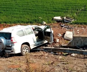 Kontrolden çıkan İran plakalı araç şarampole devrildi: 4 yaralı