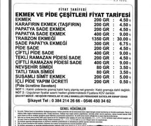 Nevşehir’de ekmek fiyatı arttı