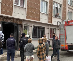 Bodrum katta yakılan mangal ateşi itfaiyeyi alarma geçirdi