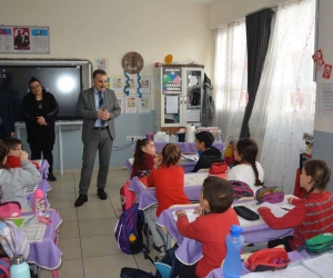 Kaymakam Odabaş, ilçedeki okulları ziyaret ediyor