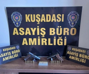 Şüphe üzerine durdurulan şahıstan silah ve uyuşturucu madde ele geçirildi