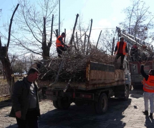 Tatvan’da park ve bahçelerde bahar temizliği