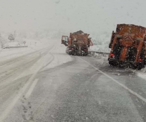 Antalya-Konya karayolunda kar yağışı başladı