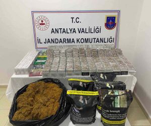 Antalya’da jandarmadan kaçak sigara baskını