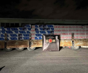 Dorsedeki kutulardan 9 milyon adet kaçak makaron çıktı