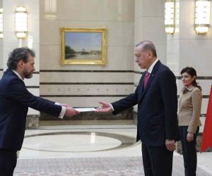 Cumhurbaşkanı Erdoğan, Kuzey Makedonya Büyükelçisi Manasijevski’ yi kabul etti