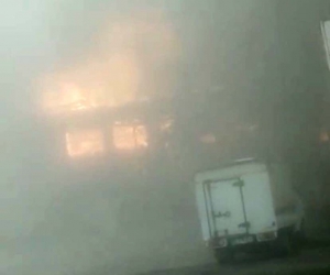 Uludağ yolu üzerine bulunan restoran, alev alev yandı
