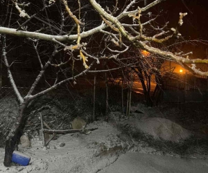 Baskil ilçesinde kar yağışı etkili oldu