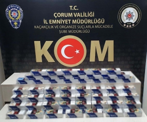 Çorum polisinden kaçak alkol ve sigara operasyonu