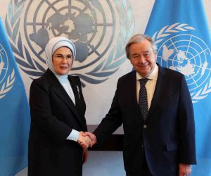 Emine Erdoğan, BM Genel Sekreteri Guterres’le görüştü