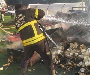 Aydın Büyükşehir Belediyesi itfaiye ekipleri Gaziantep’teki yangına müdahale etti
