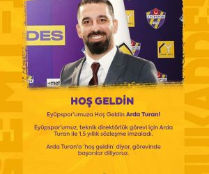 Eyüpspor, teknik direktörlük görevi için Arda Turan ile 1.5 yıllık sözleşme imzalandığını resmen açıkladı.
