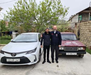 İhsan Açık, depremin simgelerinden olan Azerbaycanlı Server Beşirli’yi ziyaret etti