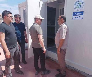 Vali Ergün, konteyner kentte ikamet eden vatandaşları ziyaret etti