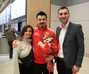 Milli Karateci Sabri Kıroğlu havaalanında karşılandı