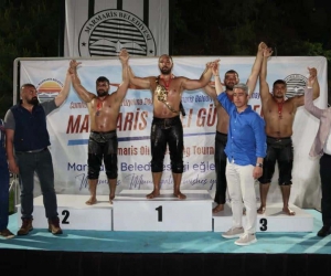 Marmaris yağlı güreşlerinin baş pehlivanı Ali Gürbüz oldu