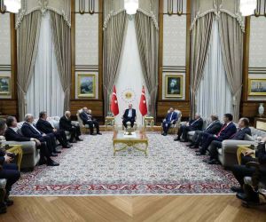Cumhurbaşkanı Erdoğan, TBMM Başkanı Şentop ve Cumhur İttifakı liderlerini kabul etti