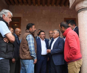 Başkan Büyükkılıç, Vali Çiçek ile Hamidiye Medresesi’nde incelemelerde bulundu