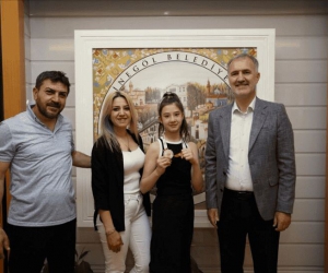 Başkan Taban Türkiye şampiyonuyla buluştu