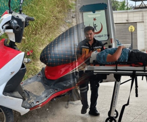 Abi kardeş kaza sonrası hastanelik oldu