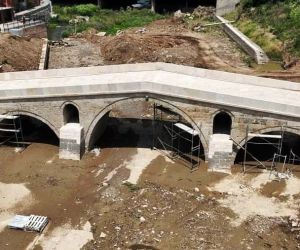 Tarihi Mimar Sinan Köprüsü restorasyonunda sona doğru