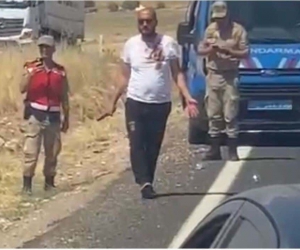 Siverek’te bıçakla kendini yaralayıp yolu kapatan şahsa meydan dayağı