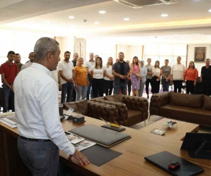 Başkan Kaplan, bayramlaşma töreninde personeli ile bayramlaştı