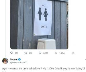 Ünlü tatil merkezi Çeşme’deki 50 TL’lik tuvalet ücreti gündem oldu
