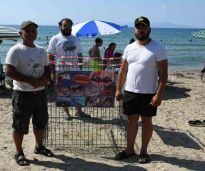 Kuşadası’nda caretta caretta yuvasına çitli koruma