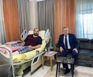 MHP Genel Balkan Yardımcısı Durmaz kaza geçiren Başkan Kavakligil’i evinde ziyaret etti