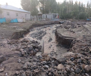 Başkale’de sağanak sele dönüştü, tarım arazileri zarar gördü