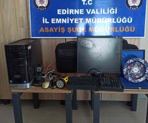 Edirne’de okuldan hırsızlık kamerada: Tanınmamak için güneş gözlüğü ve maske taktılar