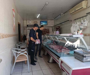 Sandıklı’da kasap dükkanlarına yönelik zabıta denetimi