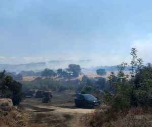 Çanakkale’de tarım arazilerinin bulunduğu bölgede yangın