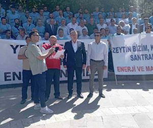 Yeniköy Termik Santrali çalışanları madenlere sahip çıkmak için TBMM’nin önünde toplandı
