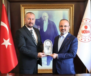 EGİOSB Müdürü Altınok, İçişleri Bakan Yardımcısı Turan’ı, OSB süreci hakkında bilgilendirdi