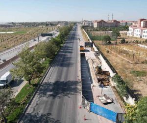 Konya Şehir Hastanesi önünde köprülü kavşak çalışmalarına başlandı
