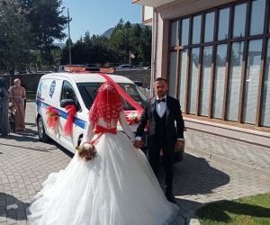 Bu kez arızaya değil gelin almaya gittiler