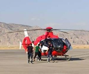 Şırnak’ta helikopter ambulans kanser hastası için havalandı