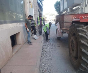 Gölbaşı Belediyesi temizlik işleri çalışıyor