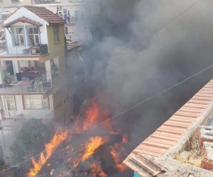Yatalak çift çıkan yangında hayatını kaybetti