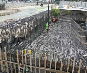 Asar projesi ikinci köprünün temel betonu döküldü