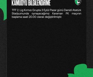 Denizlispor - Karaman maçı saati değişti
