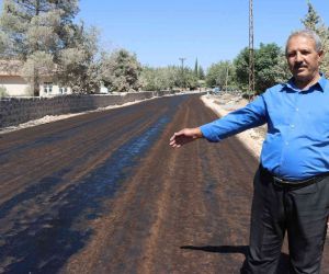 Viranşehir kırsalında asfalt çalışması