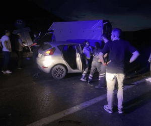 Hamzabey Kavşağında kaza 3 yaralı