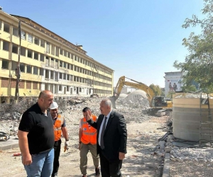 İl Başkanı Çetin, tarih yıkımı yerinde inceledi